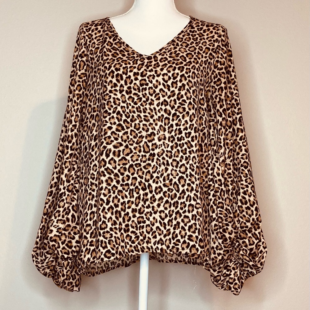 Leopard print long sleeve shirt